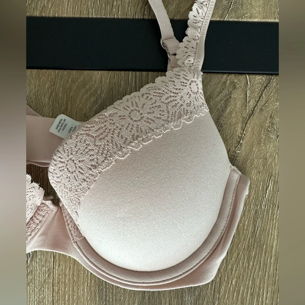NWOT - Aerie Real Sunnie Demi Push-up Bra with Lace Trim, Ballet Pink - Picture 3 of 5
